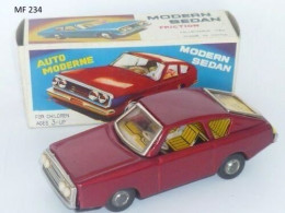 VINTAGE ! RARE !! China 60s Friction Tin Toy Modern Sedan Sound Effect With Box (MF234) - Jugetes Antiguos