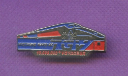 Rare Pins Train Tgv Bretagne Mars 1992 10.000.000 E Voyageurs Q561 - TGV