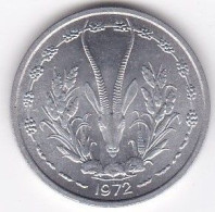 États De L'Afrique De L'Ouest 1 Franc 1972 , En Aluminium, KM# 3.1, Neuve UNC - Andere - Afrika