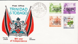 1967. TRINIDAD & TOBAGO. Elisabeth & Landscapes Complete Set With 4 Stamps Overprinted FI... (Michel 206-209) - JF547709 - Trindad & Tobago (...-1961)