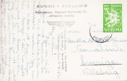 1952. FINLAND. Fine Photo Type POSTCARD  (AULANKO)  With 15 + 2 Markkaa Olympic Stamp (footba... (Michel 400) - JF547721 - Storia Postale