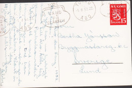 1952. FINLAND. Fine Photo Type Postcard (Åbo Domkyrka) With Interesting Slogan Cancel TURKU 5... (Michel 404) - JF547722 - Cartas & Documentos