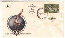Israël - Lettre De 1950 - Oblit Haifa - Variété " Hors Ligne " - Rare - Cartas & Documentos