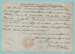 Kerkhof GENTBRUGGE - Kwijting Aankoop Grafkelder 22/10/1910 - Documentos