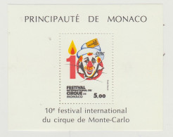 Monaco Bloc N° 29 10 éme Festival Du Cirque ** - Blocs