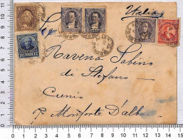 P0950 - ARGENTINA - POSTAL HISTORY - 4 Colour FRANKING To Italy 1892 - Storia Postale