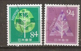 Japan Stylised Trees, Nature Protection Obl - Used Stamps