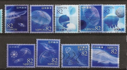 Japan Jelly Fish Obl - Used Stamps