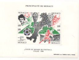 Monaco Bloc N° 50 Italia 90 Coupe Du Monde De Football ** - Blocs