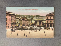 Genova Teatro Carlo Felice E Piazza Deferrari Carte Postale Postcard - Genova (Genoa)
