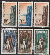 REUNION Timbres-poste N°262* à 267* Neufs Charnières TB Cote : 2€50 - Unused Stamps