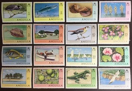 Anguilla 1977-1978 Wildlife Definitives Set Birds Fish Shells Reptiles Flowers MNH - Anguilla (1968-...)