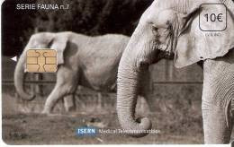 ISN-105 TARJETA DE ESPAÑA DE ISERN DE SERIE FAUNA Nº7 ELEFANTE- ELEPHANT - Emissions Basiques