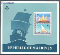 Maldives 1978 Mi Block 49 MNH  (ZS8 MLDbl49) - Ships