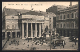 Cartolina Genova, Piazza De Ferrari, Teatro Carlo Felice  - Genova (Genoa)