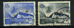 487 - Blauw En "grijs Met Wazige Druk" - 1931-1960