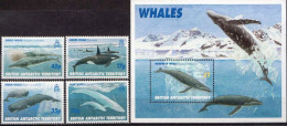 British Antactic Territory MNH Set And SS - Ballenas