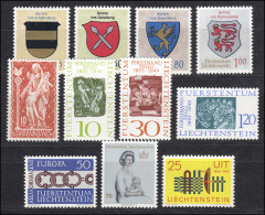 449-459 Liechtenstein Jahrgang 1965 Komplett, Postfrisch - Nuovi