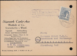 Landpost Steinhelle über Olsberg (Sauerland) 1948 Auf Postkarte - Otros & Sin Clasificación