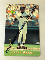 Mint USA UNITED STATES Prepaid Telecard Phonecard, Baseball Barry Bonds San Fran Giants Set Of 1 Mint Promotional Card - Sprint