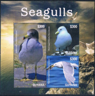 Bloc Sheet Oiseaux Mouettes Birds Seagulls  Neuf  MNH ** Guyana 2014 - Mouettes