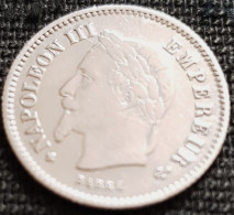 F.150/2 _20 Centimes NAPOLÉON III, TÊTE LAURÉE 1867 SPL - 20 Centimes