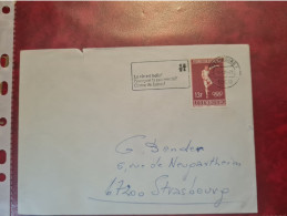 Lettre Luxembourg 1984 FLAMME LA VIE EST BELLECESSEZ DE FUMER TIMBRE PROMOTION OLYMPIQUE - Altri & Non Classificati