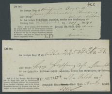 BRAUNSCHWEIG HELMSTAEDT, L1, 2 Verschiedene Postscheine (1841/3), Pracht - [Voorlopers
