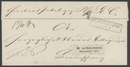 BRAUNSCHWEIG STADTOLDENDORF, R1 Auf Paketbegleitbrief (1863) Nach Braunschweig, Taxquadrat-Zettel, Pracht - [Voorlopers