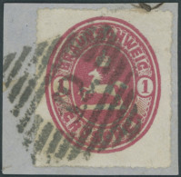 BRAUNSCHWEIG 18 BrfStk, 1865, 1 Gr. Rosa, Nummernstempel 12 (ESCHERSHAUSEN), Prachtbriefstück - Brunswick