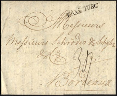 HAMBURG VORPHILA 1773, HAMBOURG, L1 Auf Brief Nach Bordeaux, Pracht - Precursores