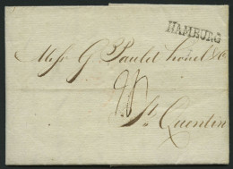 HAMBURG VORPHILA 1792, HAMBURG, L1 Auf Brief Nach St. Quentin, Pracht - Precursores