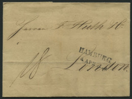 HAMBURG VORPHILA 1823, HAMBURG., L2 (kleinere Type) Auf Brief Nach London, Rückseitiger Datumsstempel FPO/AP 10, Pracht - Other & Unclassified