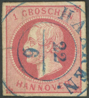 HANNOVER 14 O, HAAREN, Blauer K2 Auf 1 Gr. Rosa, Pracht - Hanover