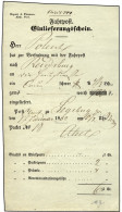 SCHLESWIG-HOLSTEIN SEGEBERG, Handschriftlich Auf Fahrpost-Einlieferungsschein (1852), Pracht - Préphilatélie