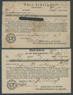 THURN Und TAXIS FRANKFURT A.M., 3 Verschiedene Postscheine (1863-65), Pracht - Prefilatelia