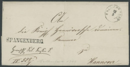 THURN Und TAXIS SPANGENBERG, L1 Auf Brief (1809) Mit Inhalt Nach Hannover, Zusätzlicher K1 HALBERSTADT Auf Der Vordersei - Precursores