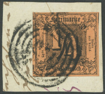 THURN Und TAXIS 1 BrfStk, 1862, 1/2 Sgr. Schwarz Auf Dunkelorange, Allseits Breit-überrandig, Prachtbriefstück, Fotobefu - Autres & Non Classés