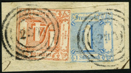THURN Und TAXIS 13,15 BrfStk, 1859, 1/4 Gr. Rötlichorange (bis Auf Eine Ecke Vollrandig) Mit Oberer Rechter Bogenecke 1  - Other & Unclassified