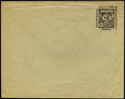 HAMBURG E U 1 BRIEF, HAMMONIA II: 1889, Umschlag 3 Pf. Schwarz Merkurkopf, Ungebraucht, Etwas Bügig Sonst Pracht - Postes Privées & Locales