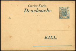 KIEL A P 26II BRIEF, COURIER: 1899, 2 Pf. Grün, Zierstrich Unter Drucksache, Type II, Ungebraucht, Karte Feinst - Postes Privées & Locales