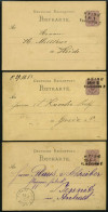 BAHNPOST DR P 5,12 BRIEF, Heide-Elmshorn, L3, 1880-1883, Auf Vier 5 Pfe. Bzw. 5 Pf. Ganzsachenkarten, Feinst/Pracht - Máquinas Franqueo (EMA)