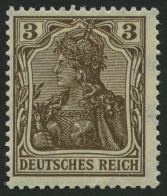 Dt. Reich 84IIb , 1918, 3 Pf. Schwärzlichbraun Kriegsdruck, Pracht, Gepr. Zenker, Mi. 70.- - Nuovi