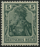 Dt. Reich 85IIe , 1918, 5 Pf. Schwarzopalgrün Kriegsdruck, Pracht, Gepr. Jäschke, Mi. 400.- - Nuovi