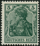Dt. Reich 85IIe , 1918, 5 Pf. Schwarzopalgrün Kriegsdruck, Postfrisch, Pracht, Kurzbefund Jäschke-L., Mi. 500.- - Nuovi