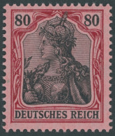 Dt. Reich 93IIa , 1918, 80 Pf. Karminrot/rotschwarz Auf Hellrosa Kriegsdruck, Postfrisch, Pracht, Gepr. Dr. Hochstädter, - Nuovi