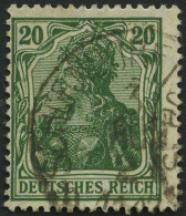 Dt. Reich 143c O, 1920, 20 Pf. Dunkelblaugrün, Pracht, Gepr. Peschl, Mi. 130.- - Gebruikt