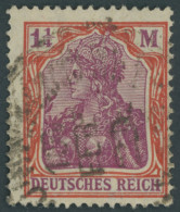 Dt. Reich 151Y O, 1920, 11/4 M. Orangerot/dunkelkarminlila, Wz. Kreuzblüten, Pracht, Gepr. U.a. Dr. Oechsner, Mi. 1300.- - Usados