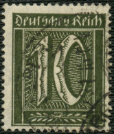 Dt. Reich 159b O, 1921, 10 Pf. Schwarzoliv, Pracht, Fotobefund Weinbruch, Mi. 350.- - Usados