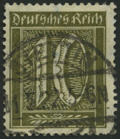Dt. Reich 178 O, 1922, 10 Pf. Braunoliv, Wz. 2, üblich Gezähnt Pracht, Gepr. Gaedicke, Mi. 240.- - Gebruikt